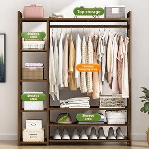 Tendedero <span class=keywords><strong>de</strong></span> Ropa Moderno y Sencillo <span class=keywords><strong>de</strong></span> <span class=keywords><strong>Madera</strong></span> Maciza, Ahorra Espacio, con Almacenamiento para Abrigos y Sombreros, para Dormitorio, Muebles para el Hogar - Product Image 2