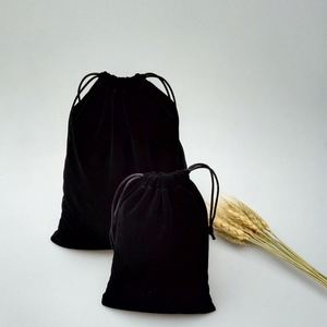 Velvet Drawstring Durable Reusable <b>Burlap</b> Jute Pouch Soft Biodegradable Recyclable Velvet Jewelry Gift <b>Bag</b> 9x12cm Drawstring - Product Image 2