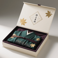 Boîte d'emballage rigide en carton pour vêtements Boîte à couvercle magnétique rigide avec logo personnalisé Boîtes cadeaux pliantes de luxe pour vêtements kimono
