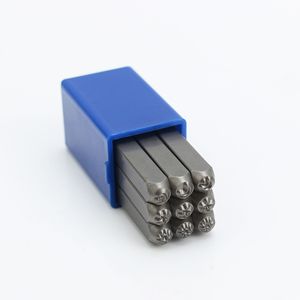 Sellos de acero Sichen de 9 piezas y 3 mm con diseño de sol, luna y estrellas para marcar metal, madera y cuero - Product Image 1