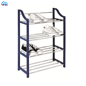 Armoire de rangement de <span class=keywords><strong>chaussures</strong></span> en acier inoxydable, <span class=keywords><strong>meuble</strong></span> assemblé à 4 niveaux, meubles à <span class=keywords><strong>chaussures</strong></span> - Product Image 4