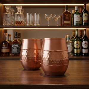 Premium Eco-Friendly Modern Checkered Pure Copper Tumbler 350ml Geometric <b>Grid</b> Pattern Handcrafted Water Bottles Office Gym - Product Image 5
