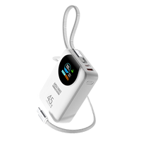 Charge simultanée de 4 appareils, 20000 mAh, charge rapide PD 45W/65W, écran TFT circulaire AI, batterie externe semi-solide MH857C