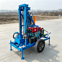 Foreuse portable pour puits d'eau de 150 m, machine de forage de puits compacte pour l'approvisionnement en eau des villages