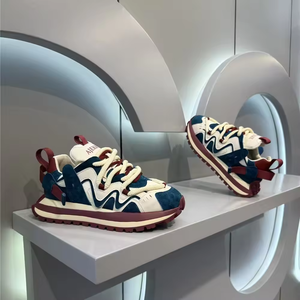 Chaussures décontractées imperméables et respirantes à lacets en toile avec semelle en caoutchouc pour hommes – Nouvelle collection Printemps-Automne 2026 – Chaussures en toile tendance en gros - Product Image 4