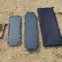 Table de camping pliante extérieure en alliage d'aluminium Support de rangement portable multifonctionnel Style noirci IGT Tactique