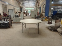 Table pliante en plastique robuste, diamètre 150*74cm, facile à transporter, mobilier d'extérieur, salle à manger, cuisine, hôtel, banquet, fête, contemporaine
