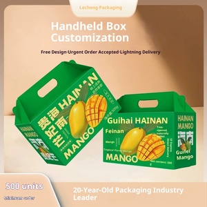 New Elegant Fruit & Veggie Gift <b>Box</b> with Handle Customizable Empty Packaging for Gifting - Product Image 1