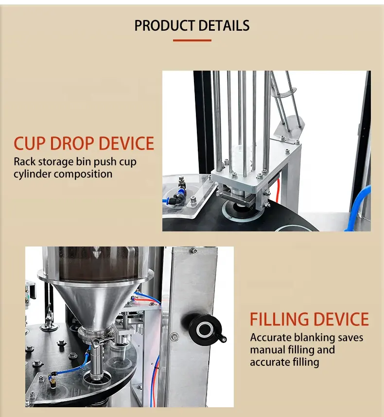 Automatische Vulmachine Voor K Cups Hoge Zuiverheid Sluitmachine
