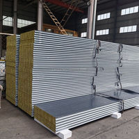 Dinding Eksterior Baja Abu-abu Gudang Desain Modern Ramah Lingkungan Tahan Api Tahan Air BESINO Rock Wool Sandwich 950mm