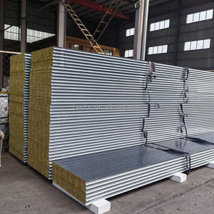 Panneau sandwich en laine <span class=keywords><strong>de</strong></span> roche, isolation thermique, panneaux muraux extérieurs en acier, gris, panneau sandwich mural en laine <span class=keywords><strong>de</strong></span> roche <span class=keywords><strong>de</strong></span> qualité - Product Image 2