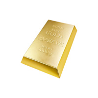 Boîte cadeau de luxe en forme de lingot d'or avec estampage à chaud pour chocolats, bonbons et emballages alimentaires de luxe