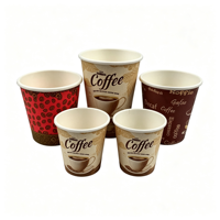 Gobelet en papier kraft à paroi simple avec logo personnalisé, gobelet jetable biodégradable pour les boutiques de café