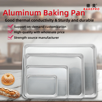 BAKEPRO Plaque de cuisson en aluminium soudée à angle droit, format américain, pour gâteaux