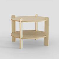 Étagère de table double moderne en bois robuste et résistante aux intempéries LONGRIVER, directement de l'usine, multifonctionnelle et écologique pour l'intérieur
