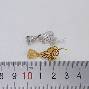 Pendentif en argent S925 avec perle baroque, accessoire de collier vide à personnaliser pour femme, forme spéciale 1403, idéal pour les occasions de cadeaux - Product Image 3