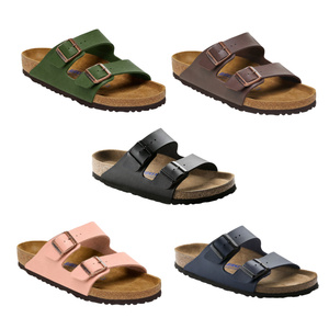 Sandales Arizona populaires en Europe, en cuir <span class=keywords><strong>nubuck</strong></span>, avec double boucle, semelle orthopédique, chaussures décontractées pour la plage et les vacances - Product Image 1