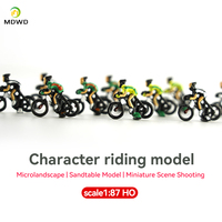 Logo personnalisé en gros Échelle HO Figure Cycliste avec modèle de vélo Modèle de moto miniature