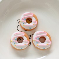 1 Pezzo Mini Donut in Resina Kawaii, Decorazioni Piatte per Scrapbooking, Materiali per Artigianato, Cabochon, Figurine