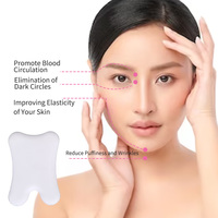 Outil de grattage de Corée Massage 95 Céramique Gua sha Structure faciale en céramique mate Robuste Corps entier Blanc Noir Planche à gratter