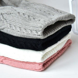 Chapeaux en tricot pour femmes, couvre-chef personnalisé avec <span class=keywords><strong>pompon</strong></span> en fourrure, chaud, Double couche, vente en gros, nouvelle collection d'hiver - Product Image 5