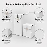 Boîtes carrées rigides en kraft mat avec design élégant rétro à boucle en corde, durables, écologiques, en matériaux recyclés