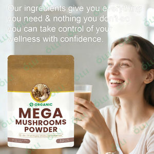 Органический порошок грибов OLLI OEM/ODM: чага, львиная грива, кордицепс, рейши — сертифицирован HALAL, ISO, KOSHER, высший сорт, для поддержки иммунитета - Product Image 2