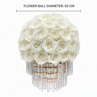 Bouquet de fleurs artificielles de luxe pour centre de table, arrangement floral pour mariage, réception, salle de banquet, fête, événement, décoration