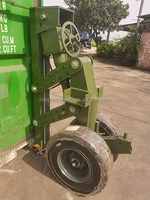 Système de levage avec vérins pour conteneurs ISO de 15 tonnes, supports d'angle et roulettes