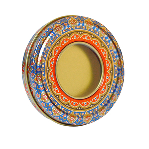 5g Saffraan Blikken Geschenkverpakking Groothandel Blauw Design Saffraan Metalen Blikken Doos Met PVC Transparant Venster - Product Image 3