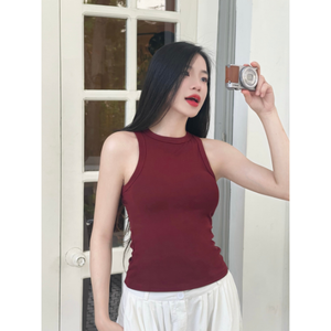 Camiseta sin mangas de alta calidad para mujer, camiseta elástica ajustada para yoga, deporte, entrenamiento de verano, camiseta de gimnasio elástica ajustada - Product Image 3