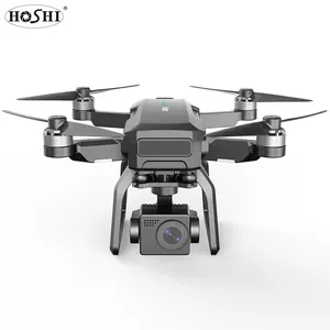 HOSHI SJRC F7 PRO Drone 4K, kamera HD ganda 3 sumbu Gimbal GPS udara 3KM fotografi tanpa sikat Quadcopter penjualan terbaik