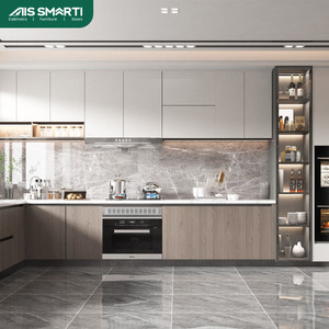 Miễn phí thiết kế Contemporary Modular Tủ bếp Laminate vòi không thấm nước Acrylic cửa thân thiện với môi MDF xây dựng hiện đại - Product Image 2