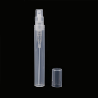 Vente en gros de flacons pulvérisateurs en plastique refermables de 2 ml, 3 ml, 4 ml, 5 ml, 10 ml, petits flacons d'essai, échantillons de parfum, atomiseur