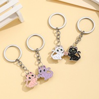 Mengda Hot-<strong>selling</strong> Cute Cartoon Crown Kitten Magnetic Keychain Pendant Gift for <strong>Best</strong> Friends, <strong>Bag</strong> and Car Ornament