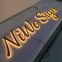 Letreros con Logotipo Empresarial 3D del Fabricante, Letreros Luminosos con Retroiluminación LED, Letreros Publicitarios de Acrílico y Acero Inoxidable
