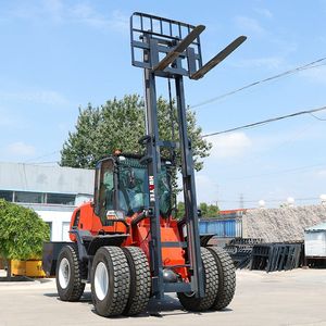 新しい<span class=keywords><strong>5</strong></span>トンディーゼルフォークリフト屋外使用ラフ地形フォークリフトマテリアルハンドリング伸縮式ファームオフロードフォークリフト価格 - Product Image 4