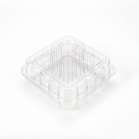 Boîte d'emballage alimentaire en plastique thermoformé PET pour gâteaux avec couvercle anti-buée
