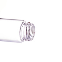 Vente en gros de flacons en verre borosilicate transparent à parois droites avec bouchon à vis en aluminium argenté, mini flacon hermétique pour échantillons, 10 ml, 15 ml, 30 ml
