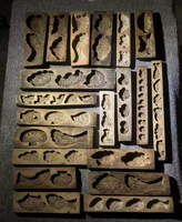 Accessoires de décoration murale de moule de gâteau de lune vintage en bois massif antique chinois
