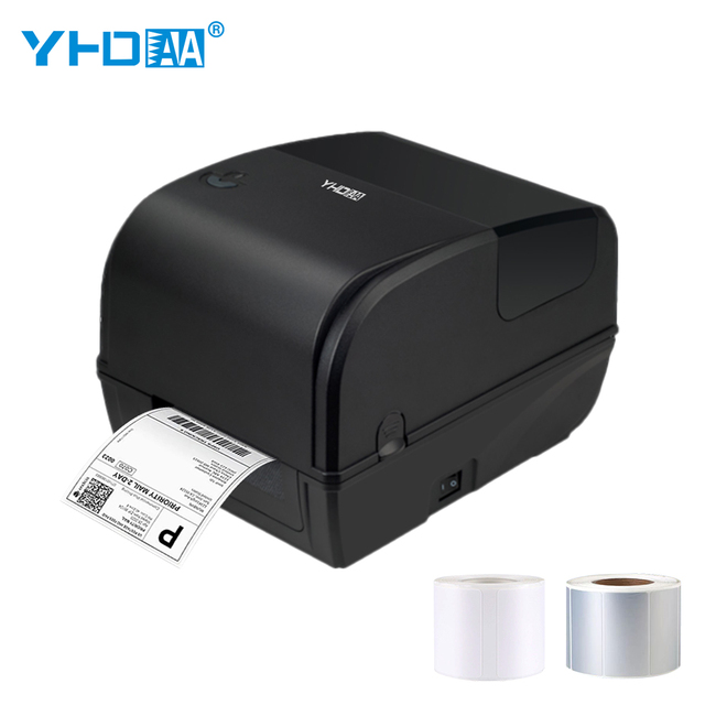 YHD-426B 203DPI 4Inch Transfer Thermal Printer 110mm Ribbon Thermal Shipping Label Printer for Shipping Packages