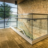 Daiya — balustrade d'escalier en verre trempé, garde-corps avec canal en u, livraison gratuite
