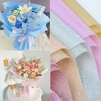 Papier spécial imperméable de couleur unie pour l'emballage des fleurs, recyclable, en pâte chimique, compatible avec l'impression offset, vente en gros