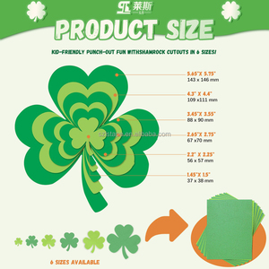 Formes de trèfle irlandais prédécoupées pour tableau d'affichage - Product Image 4