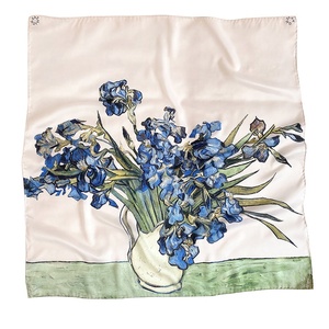 Printemps nouvelle <span class=keywords><strong>peinture</strong></span> à l'huile conception grand carré hijab écharpe femme <span class=keywords><strong>littérature</strong></span> et art rétro écharpe à <span class=keywords><strong>la</strong></span> main vintage châle foulard en soie - Product Image 1