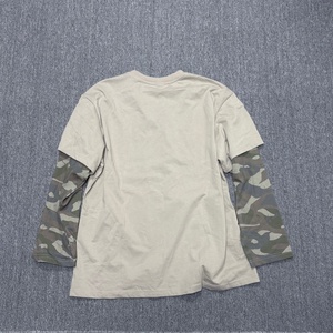 T-shirt vintage en jersey long à deux couches, manches longues, camouflage patchwork, surdimensionné, en coton, streetwear, impression par sublimation - Product Image 2