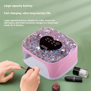 Lampe à ongles UV LED sans fil 72W, design diamant, alimentée par batterie, séchage rapide du vernis gel, pour salon de manucure - Product Image 2