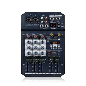 Karaoke Stereo Sound Small 6ch Audio Mixer Professional Music Mixer with 16 DSP DJ Audio Mixer Console