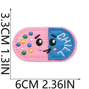 Wholesale Felt Luxury Fluffy Crochet Iron on Badge Patch <b>Nurse</b> Custom Small Embroidered Patch for Clothing - Product Image 2