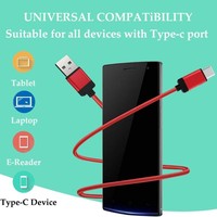 Schitec Durable Trenzado 3A Tipo C Cable Fast Sync Data Cable de carga USB